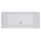 Alfi Brand 67" White Rectangular Acrylic Free Standing Soaking Bathtub AB8859 - alternate 10